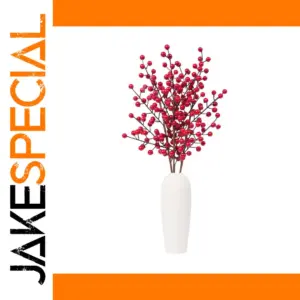 Bright Red Berry Branch Christmas Decor