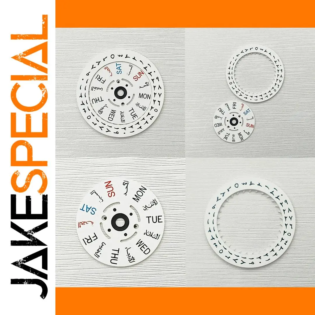White Date and Week Wheel for NH35/36 Movements 1 White Date and Week Wheel for NH35/36 Movements