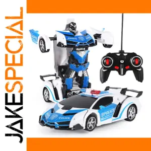 Transformable 1:18 RC Police Car & Robot