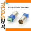 3 Pin Male XLR to Screw Terminal Adapter