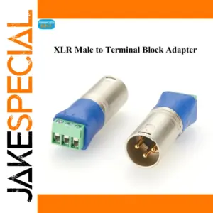 3 Pin Male XLR to Screw Terminal Adapter