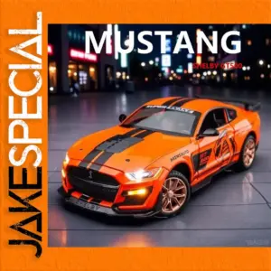 Vibrant Orange Ford Mustang GT500 Diecast Model