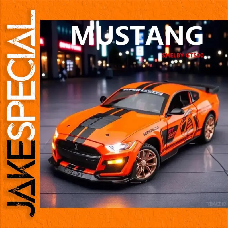 The Vibrant Orange Ford Mustang GT500 Diecast Model: A Collector's Dream 1 84819fea107e4aa786f0fdb2 product image