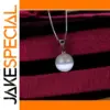 Silver 10mm Opal Pendant Necklace with Vintage Chain