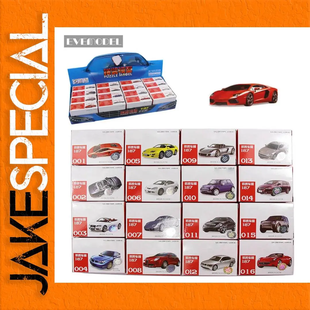 16-Piece HO Scale Model Cars Set for Railway Layouts 1 16-Piece HO Scale Model Cars Set for Railway Layouts