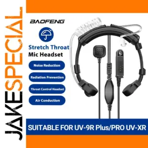 Waterproof Acoustic Throat Mic Headset for Baofeng UV-9R