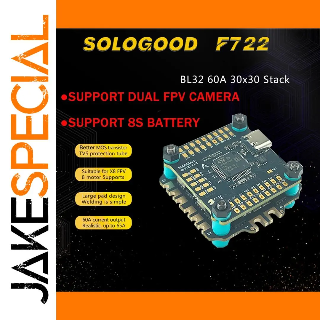 SoloGood F722 8S 60A FPV Drone Stack 1 SoloGood F722 8S 60A FPV Drone Stack