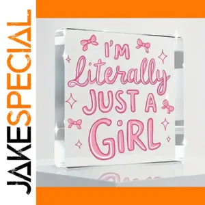 Vibrant 4x4 Acrylic Sign with Pink Accents