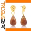 Elegant Stainless Steel Water Drop Earrings