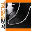 925 Silver 4MM Twist Snake Chain Necklace