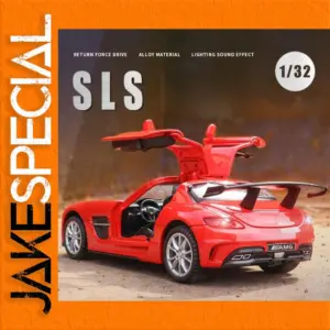 Vibrant Red Mercedes-Benz SLS Diecast Model