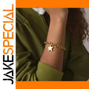 Gold Stainless Steel Star Bracelet JDB0305012