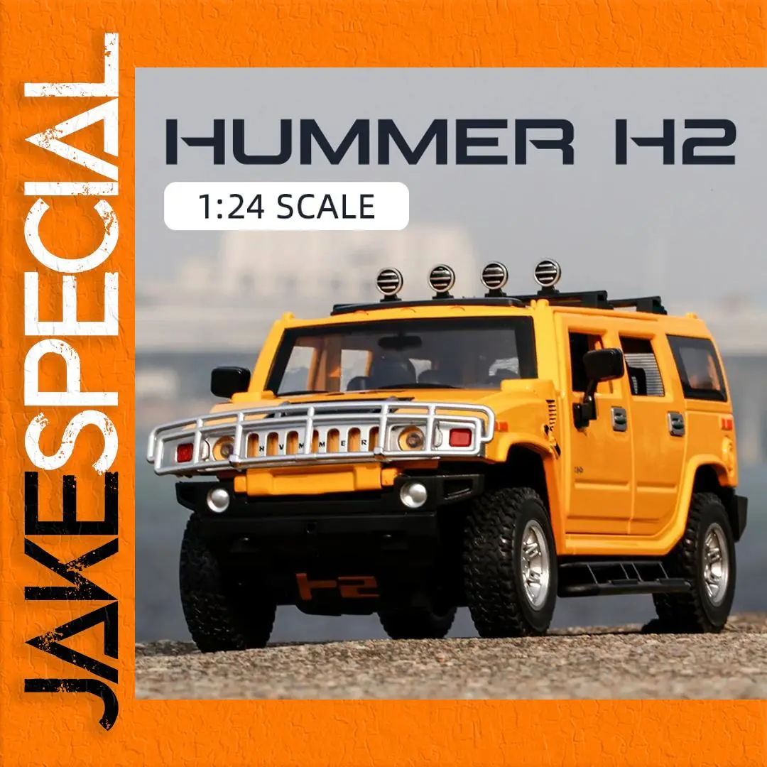 Vibrant Yellow 1/24 Scale Hummer H2 Diecast Model 1 Vibrant Yellow 1/24 Scale Hummer H2 Diecast Model