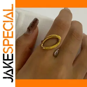 Stainless Steel Gold and Silver Women's Ring