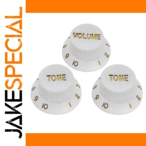 Strat Guitar Control Knobs Set for 6mm Split Shaft Pots