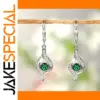 Elegant Green Water Drop Earrings for Women
