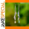 Elegant Water Droplets Silver Earrings