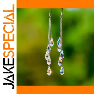 Elegant Water Droplets Silver Earrings