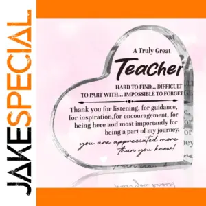 Heart-Shaped Teacher Appreciation Gift Plaque