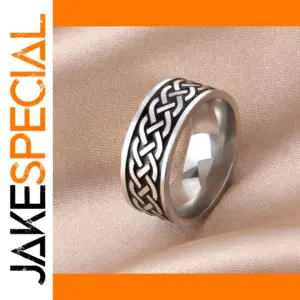 Irish Celtic Knot Unisex Ring 8mm Stainless Steel