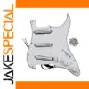 White Pearl Prewired Strat Pickguard for SSS Guitars