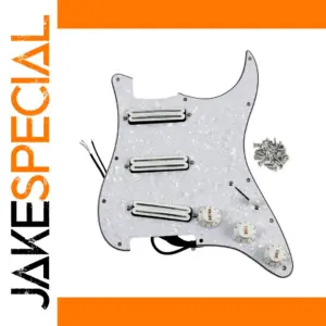 White Pearl Prewired Strat Pickguard for SSS Guitars