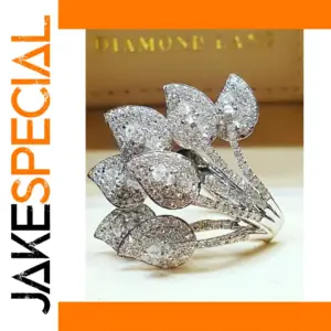 Floral Cocktail Ring in Silver or Gold Tone