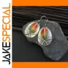 Vintage Silver Drop Earrings with Red Stone