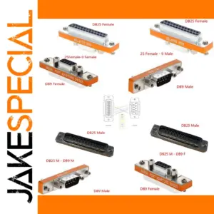 Mini DB25 to DB9 Serial Adapter with Metal Shielded Shell