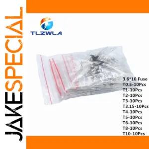 Glass Fuse Set 100x 3.6x10mm, 0.5A-10A