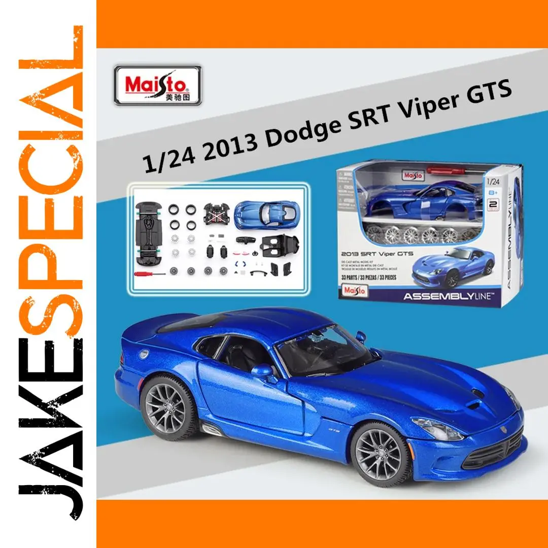 1:24 Blue Dodge SRT Viper GTS Diecast Model 1 1:24 Blue Dodge SRT Viper GTS Diecast Model