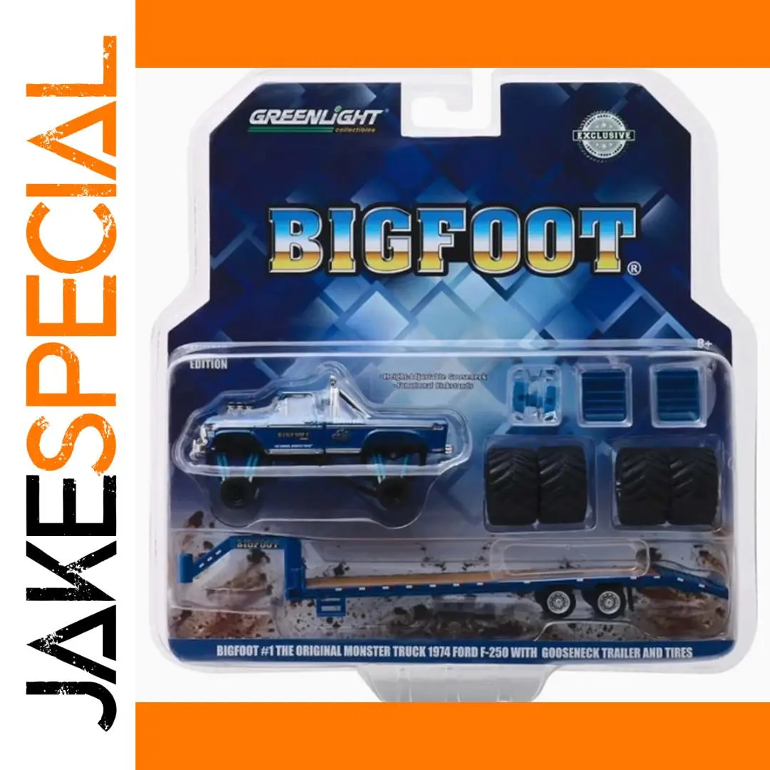 1974 Ford F-250 Diecast Model with Gooseneck Trailer 1 1974 Ford F-250 Diecast Model with Gooseneck Trailer