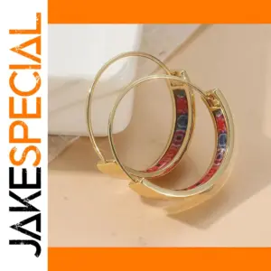 Gold Floral Hoop Earrings for Women