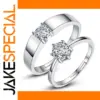 Silver Couples Wedding Ring Set