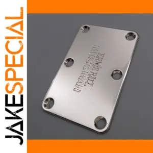 Nickel Finish Bass Guitar Neck Plate