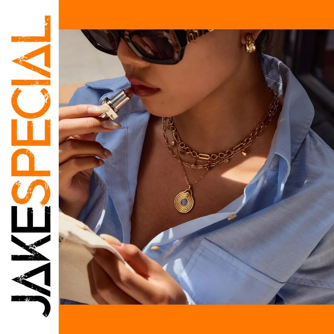 Stainless Steel Gold Pendant Necklace for Women 1 Stainless Steel Gold Pendant Necklace for Women