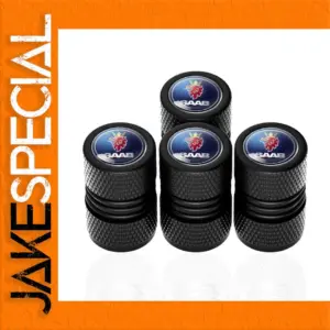 Saab Aluminum Tire Valve Caps Set