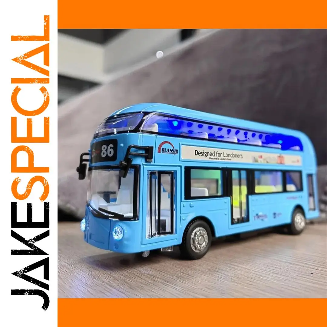 Vintage London Double-Decker Bus Model 1/36 Scale 1 Vintage London Double-Decker Bus Model 1/36 Scale