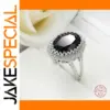 Vintage Black Zircon Women's Wedding Ring