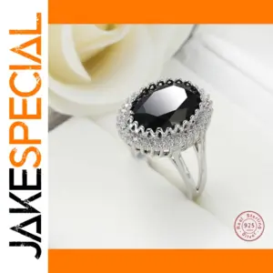 Vintage Black Zircon Women's Wedding Ring