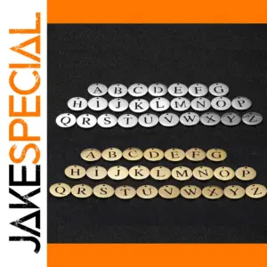 Stainless Steel Alphabet Charm Set for Jewelry