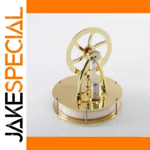 Low-Temperature Stirling Engine Model in Gold Finish