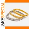 Minimalist Stainless Steel Geometric Bangle Set