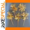 Gold Fireworks Cake Topper Set for Celebrations