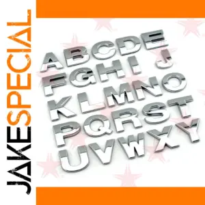 Chrome 3D Letter and Number Set for Vehicles