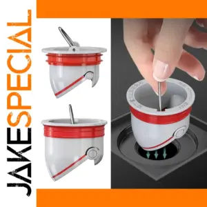 White ABS Drain Cover with Red Ring