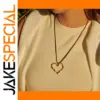Stainless Steel Gold Heart Necklace for Women