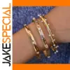 Stainless Steel Gold Zircon Bracelet for Women