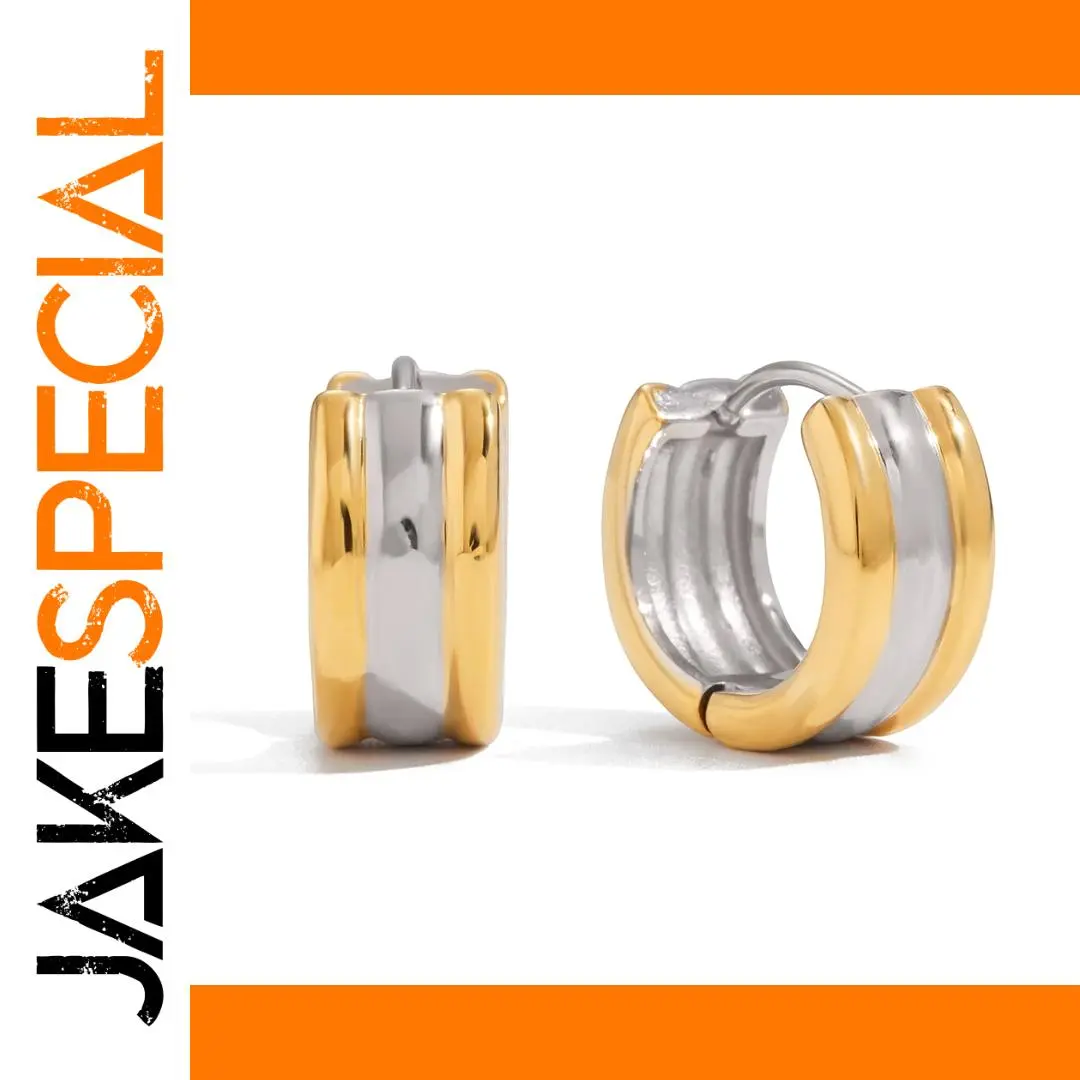 Geometric Stainless Steel Hoop Earrings 1 Geometric Stainless Steel Hoop Earrings