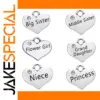 Silver Heart Charm for Jewelry Creations